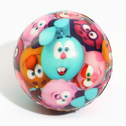 Цена за 12 шт. Мягкий мяч Смешарики «Друзья», 6,3 см, МИКС