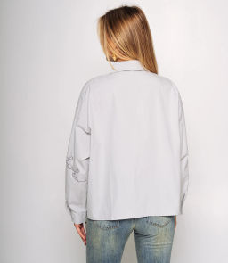 Рубашка #КТ2210 (3), серо-голубой - Dommod фото 3