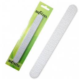 Аксессуар Пилка для ногтей наждачная на блистере прямая тонкая цвет серебро 18*2см арт 0-9