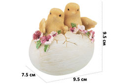 Фигурка декор. 9,5*7,5*9,5 см "Цыплята в яйце"