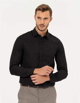 Siyah Slim Fit Oxford G_mlek - Pierre cardin фото 2