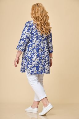 Жакет БелЭльСтиль 756 сине-белые цветы фото 2
