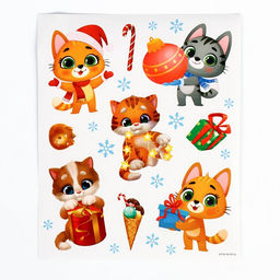 Подарочный набор для творчества на новый год «Котик и друзья»