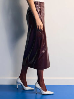 Юбка миди из искусственной кожи / Zarina