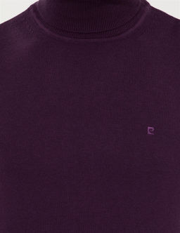 Mor Slim Fit Bal_k__ Yaka Basic Triko Kazak