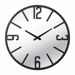 Часы настенные, интерьерные, бесшумные, d-50 см, зеркало, черные