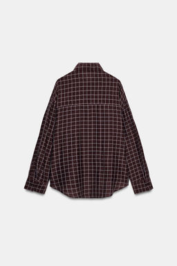 OVERSIZE CHECK SHIRT - Zara фото 7