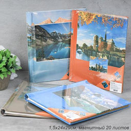 Фотоальбом магнитный 20 листов Природа / 2025 /уп 40/микс 4 вида