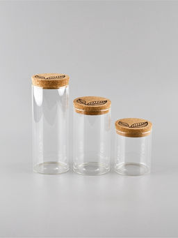 Банки для хранения сыпучих продуктов и круп, 3 шт.
