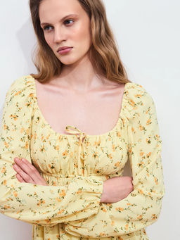 Платье миди с цветочным принтом / Zarina  фото 4