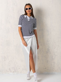 Юбка изо льна с напылением