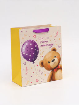 Цена за 2 шт. Пакет ламинированный «Мишка», ML 23 × 27 × 11,5 см