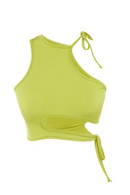 Yag Yesil Crop Orme Pencere/Cut Out Detayl? Bluz TPRSS23BZ00026 - Trendyolmilla фото 7