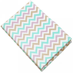 "Зигзаг, бирюза" Скатерть 180х145см, длина стола до 140см, на 6 персон, хлопок "Премиум" 186г/м2, "Домашняя мода" (Россия)