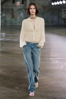 ZW COLLECTION STRAIGHT BOOTCUT LOW-RISE JEANS