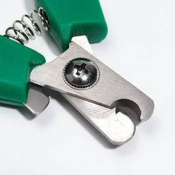 Когтерез боковой малый с нескользящими ручками, отверстие 9 мм, зелёный с серым - Пижон фото 2