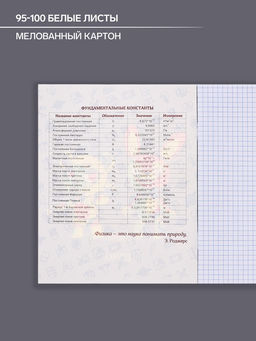 Цена за 5 шт. Предметная тетрадь по физике Calligrata «Неоновые звери», 48 листов, в клетку, со справочным материалом, обложка из мелованного картона, неоновая ...