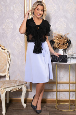 Платье Анхела (черно-голубое) П14750-39М