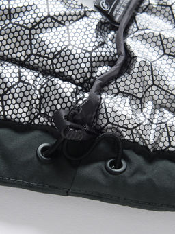 Куртка мужская гибридная стёганая с капюшоном с графеновой подкладкой цвета хаки 9627_1Kh