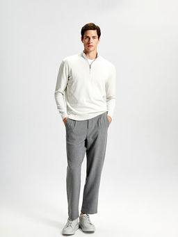 Dik Yaka Uzun Kollu Erkek Triko Kazak