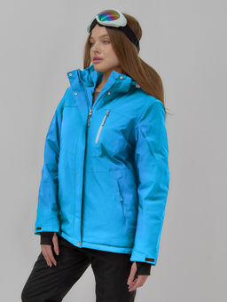 Горнолыжная куртка женская зимняя синего цвета 7015_1S - Chunmai фото 2