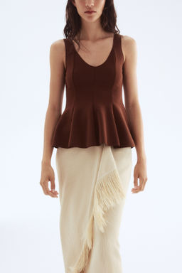 Top interlock con peplum - H&m фото 6