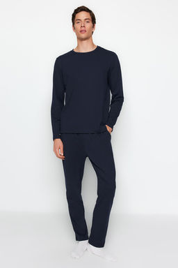 TRENDYOL MAN Siyah Regular Fit Orme Pijama Tak?m? TMNAW24PT00008