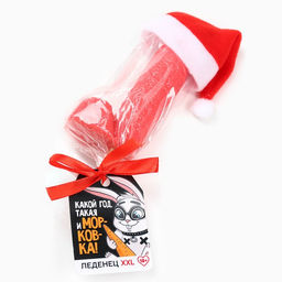 Леденец на палочке XXL Морковка, вкус: клубника, 140 г - Фабрика страсти фото 2