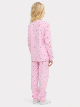 Комплект для девочек (джемпер, брюки) розовый с кометами - Mark formelle фото 3