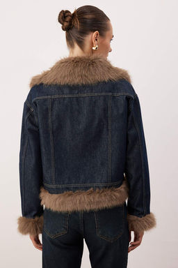 Mavi Kurklu Denim Kot Renk Vermeyen Ceket TWOAW26CE00059