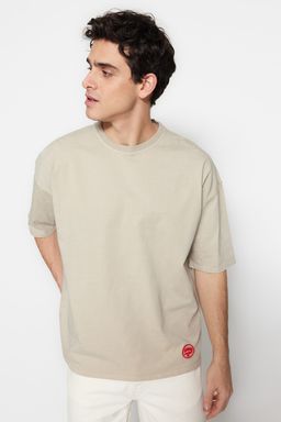TRENDYOL MAN Premium Antrasit Oversize/Genis Kesim Soluk Efektli %100 Pamuklu T-Shirt TMNSS23TS00153 - Trendyolmilla фото 11