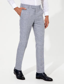 Синие зауженные брюки из ткани - Cacharel фото 2