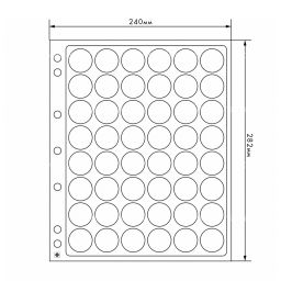 Листы ENCAP для 48 монет размером от 22 до 23 мм в капсулах (упаковка 2 штуки) LEUCHTTURM 343208