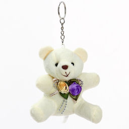 Брелок детский «Мишка с цветами», цвета МИКС