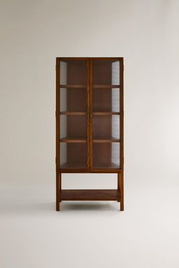 ASH WOOD SIDEBOARD WITH GLASS DOORS