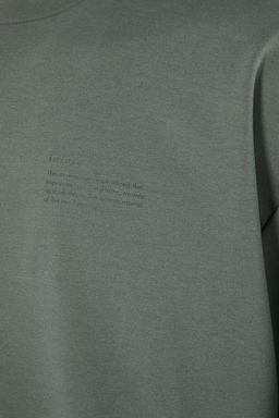 TRENDYOL MAN Mint Bisiklet Yaka Oversize/Genis Kesim Fit Minimal Yaz? Bask?l? Sweatshirt TMNAW23SW00237 - Trendyolmilla фото 12