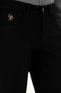 Erkek Slim Fit Siyah Kanvas / Chino Pantolon