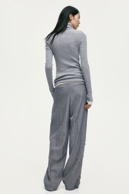 Top de cuello alto en lana merino - H&m фото 3