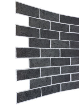 Стеновая панель ПВХ, 498×960 мм, цвет кирпич чёрный