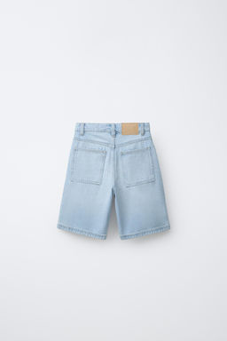 BERMUDA DENIM RELAXED BAGGY / Azul claro - Zara фото 2