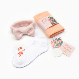 Набор подарочный «Змея на ёлке» полотенце и акс