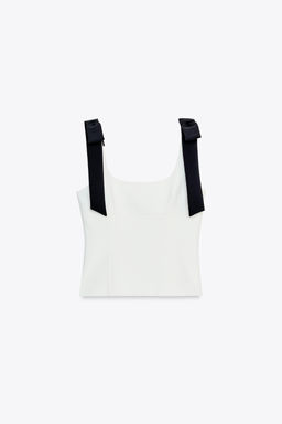 STRETCH TOP WITH BOWS