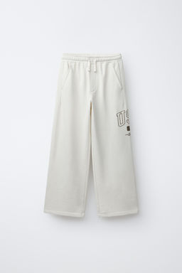 PANTAL?N WIDE LEG FELPA JOGGING / Crudo - Zara фото 3