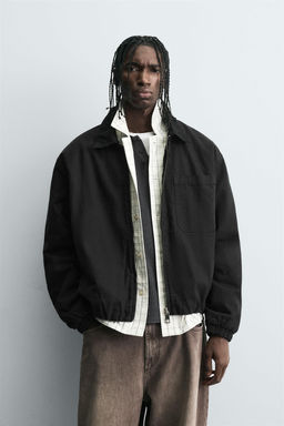 RELAXED FIT ZIP-UP JACKET