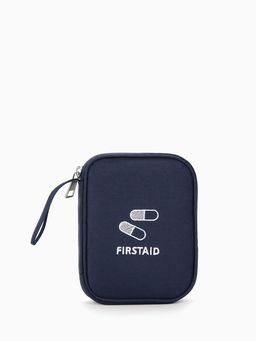 Косметичка-аптечка дорожная на молнии, с ручкой, Firstaid, синяя