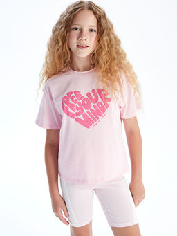 Bisiklet Yaka K?z ?ocuk Ti??rt 2li