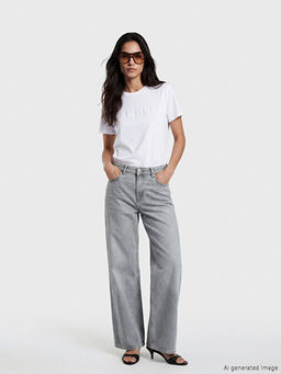 Wideleg Kad?n Jean Pantolon