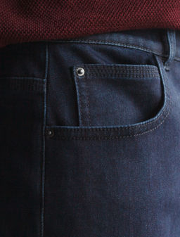 Джинсы утепленные прямые из эластичного денима с мягким флисом - Vilatte фото 3