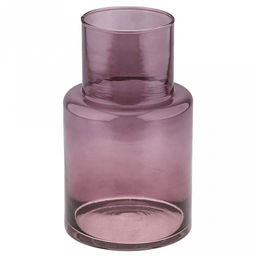 Ваза для цветов стеклянная "Тебриз-2" 2,2л, д14,5см, h24см, средняя, "Баклажан", прозрачный (Россия)