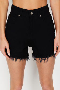 Siyah Denim Puskullu Plaj Sort TBESS22SR0395